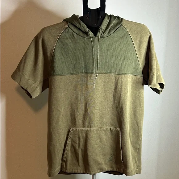 Jordan Olive and Khaki Short Sleeve Hoodie - Picture 1 of 8